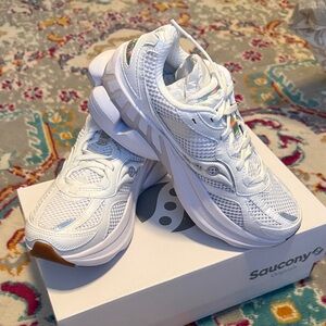 SAUCONY GRID NXT White Iridescent Mesh Sneakers